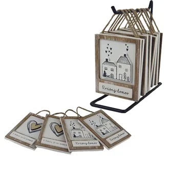 Decorative Stand with Tags 12 pcs D8244