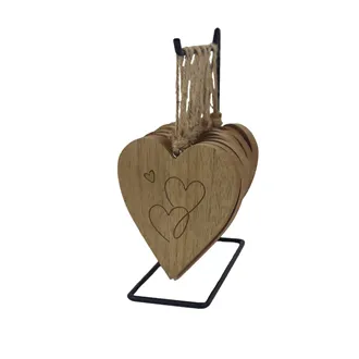 Decorative Stand with Hearts 12 pcs D8250