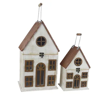 Wooden Lantern S/2 DD8347