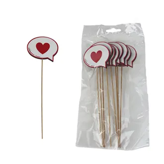 Stake with Heart 8 pcs D8370