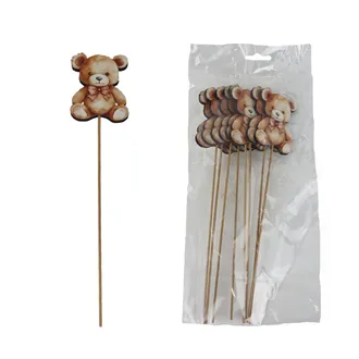 Teddy Bear Stake 8 pcs D8381