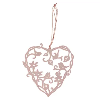 Hanging heart pink K1442-05