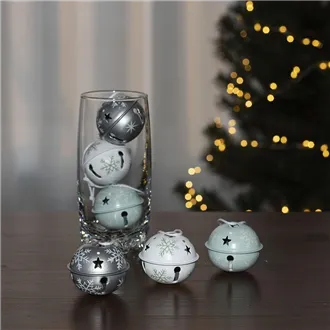Metal jingle bells, 6 pcs K2317/1 
