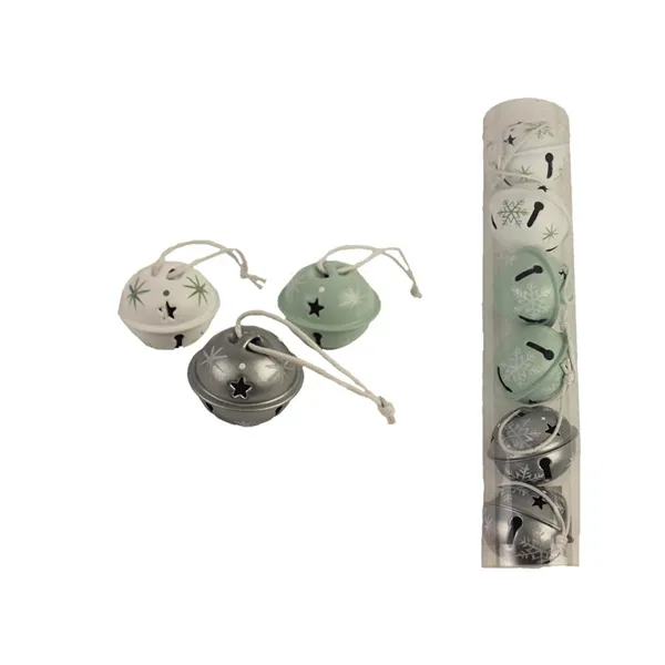 Metal jingle bells, 6 pcs K2317/1 