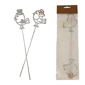Bird on stick, 2 pcs K2687