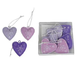 Hearts for hanging, 6 pcs K3212