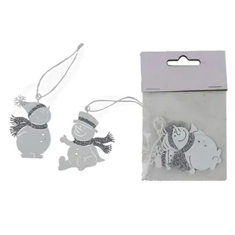 Snowman for hanging, 2 pcs K3494