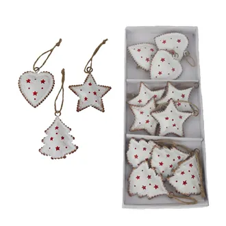 Christmas decorations for hanging, 12 pcs K4337