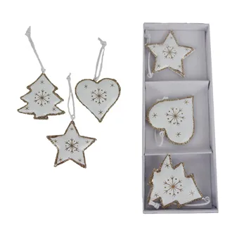 Christmas decorations for hanging, 3 pcs K4376