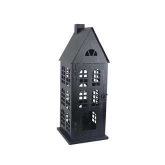 Decorative metal house candle holder small K4444/B