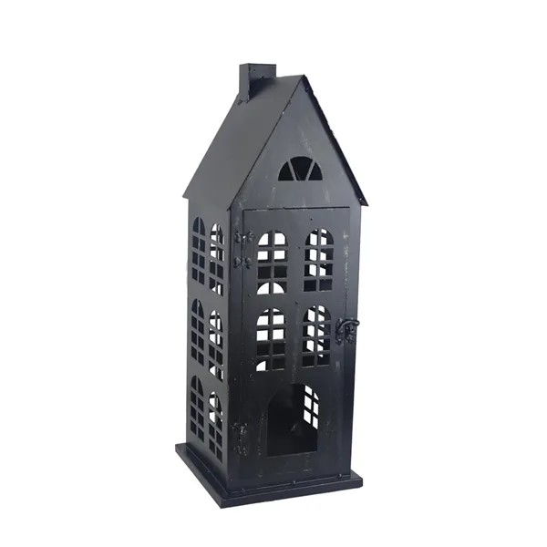 Decorative metal house candle holder middle K4444/C