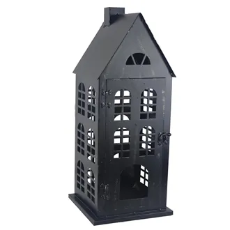 Decorative metal house candle holder maxi K4444/E