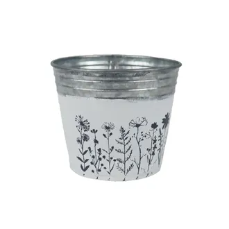 Tin flower pot K4599/1