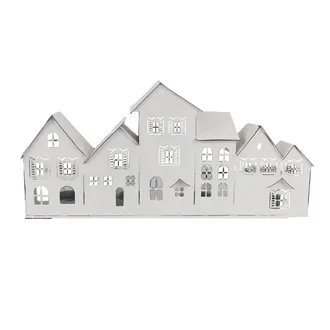 Metal candle holder village K4669/2