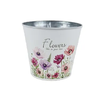 Oval tin flower pot K4691/2