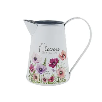 Oval tin flower pot K4693