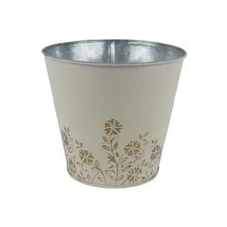 Oval tin flower pot K4694/2