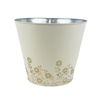Oval tin flower pot K4694/3