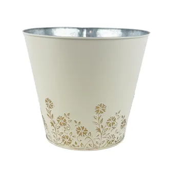 Oval tin flower pot K4694/4
