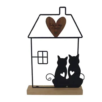 Decoration house with cats K4948