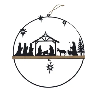 Hanging nativity scene decoration K4963