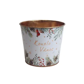 Christmas Tin Flower Pot k4989/1