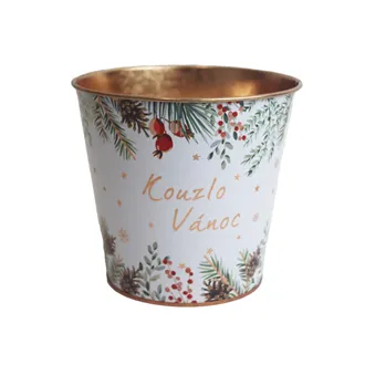 Christmas Tin Flower Pot k4989/2
