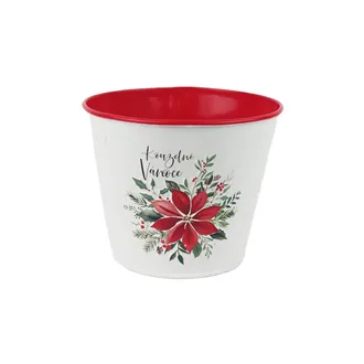 Christmas Tin Flower Pot K4992/1