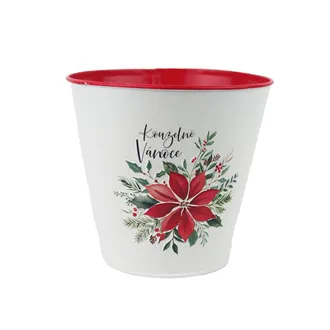 Christmas Tin Flower Pot K4992/2