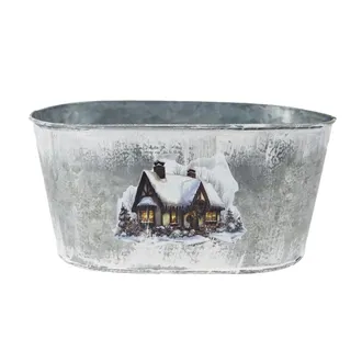 Oval Metal Flower Pot K5046/2