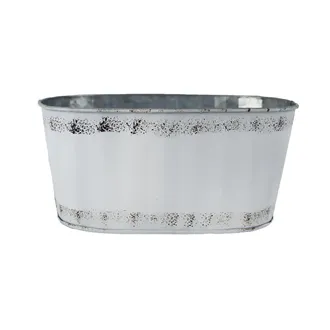 Oval tin flower pot K5048/2
