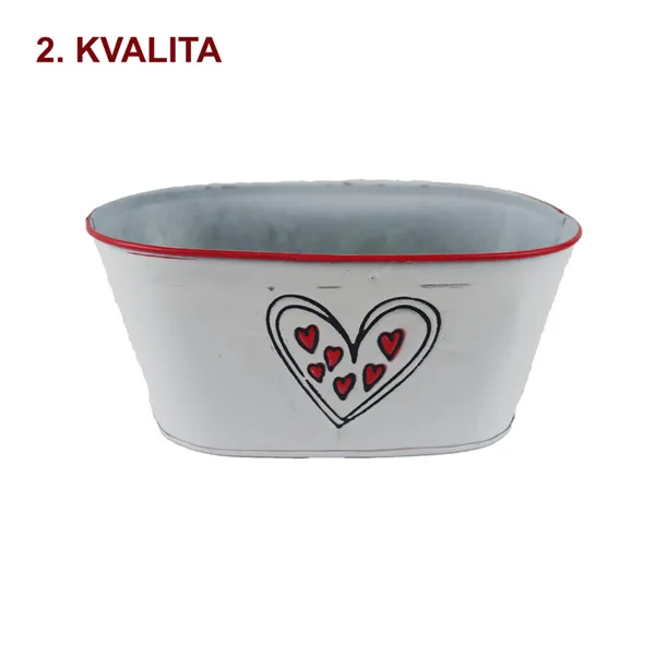 Flower pot metal oval K7069
