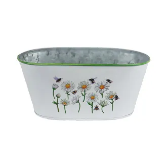 Flower pot metal oval K7082/2