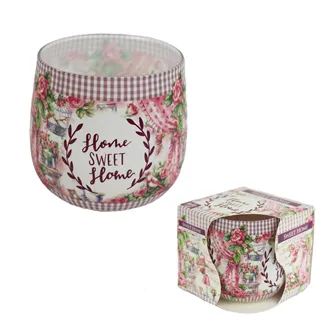 Scented candle in glass with foil SWEET HOME, 100g G
