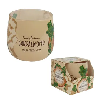 Scented candle in glass SANDALWOOD 100g G