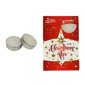 Tealight CHRISTMAS STAR WHITE 6 Pcs. MSC-TL1030