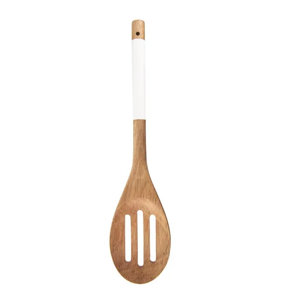 Acacia spoon with holes 30 cm WhiteLine O0021