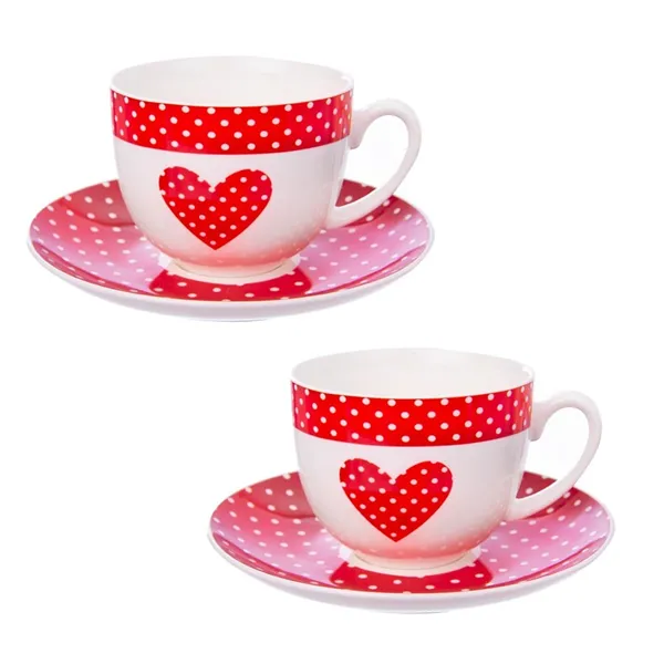 Mug + saucer POLKA DOT, 2 pieces O0025
