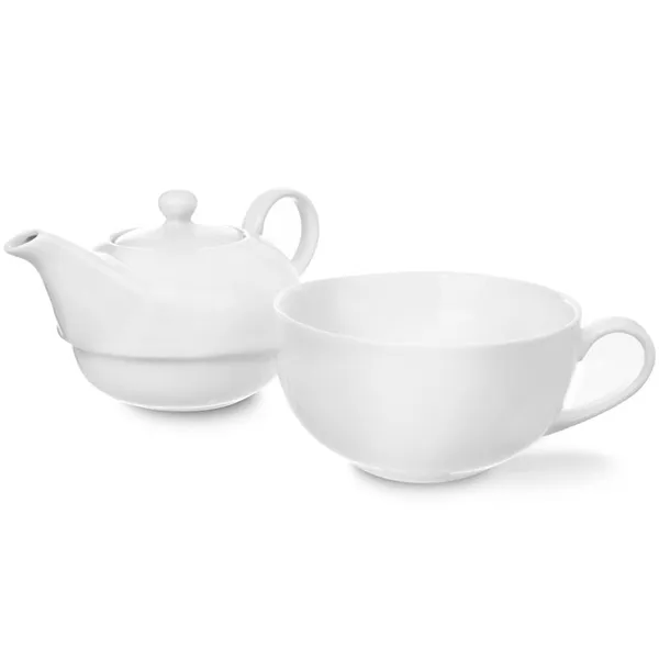 Tea soup. porc. 2 pieces WHITE O0030