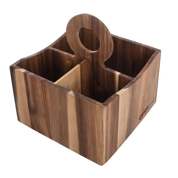 Stand for cutlery acacia WOODEN O0041