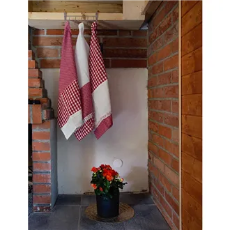 Kitchen towel. Cotton DOT Gift 3 pcs red O0046