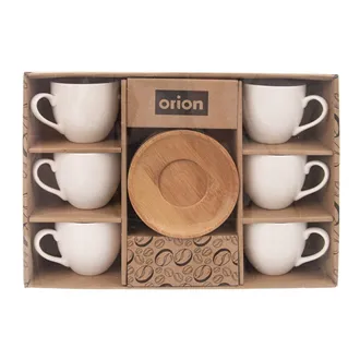 Cup and saucer WHITELINE, 6 pcs O0058