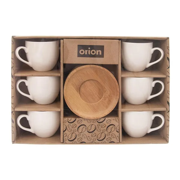 Cup and saucer WHITELINE, 6 pcs O0058