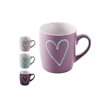 Mug HEART 0,35 l mix set 4 pcs O0223