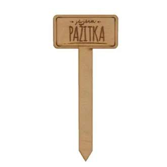 Sign on stick - pažitka O0237