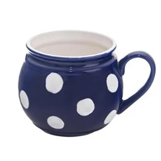 Ceramic mug large blue 0.75 l