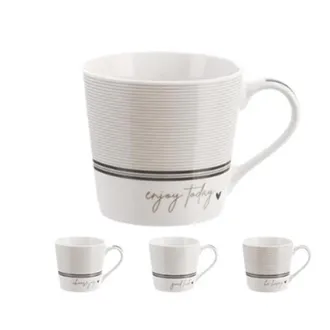 Cup porcelain LINE 0.44 l MIX set 4 pcs