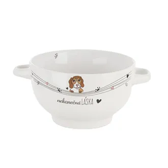 Ceramic bowl ENDLESS LOVE dog diameter 14 cm O0348