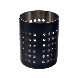 Stainless steel cutlery stand BLACK O0356