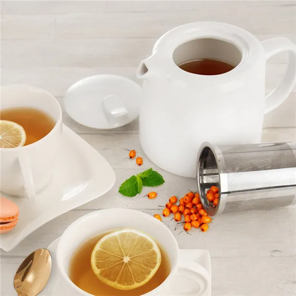 Porcelain tea pot + stainless steel filter MONA Musica
